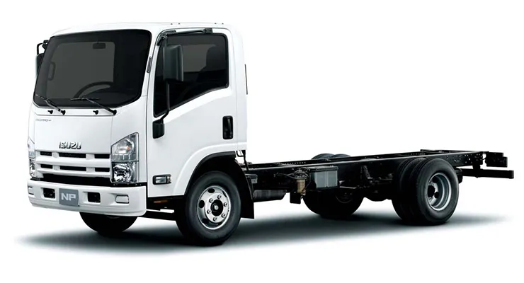 Isuzu NPR Truck 2024 on urban highway in UAE