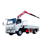 ISUZU NPR 5.7 Tons Crane Truck lifting on-site in Dubai